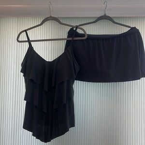 Gray Tankini by Magicsuit Size 16. Gently worn from a Smoke free home.